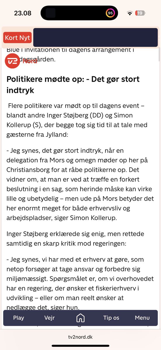 emilnielsen's tweet photo. Det er snart ikke til at kende forskel på Socialdemokratiet og Danmarks Demokraterne når det kommer til fiskeriet. Er det her virkelig linjen fra @Spolitik - ? Så sort kan du da umuligt være @simonkollerup. Muslingeskrab ødelægger havbunden. 

Vil S fastholde Muslingeskrab i beskyttet natur??! Det er jo kulsort. Og helt vildt hvis det er S som presser på at trække en bekendtgørelse tilbage som ellers skal beskytte Limfjorden.