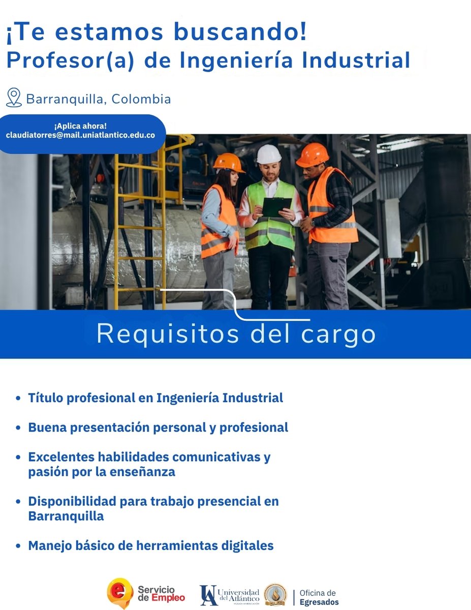 ¿Eres Ingeniero(a) Industrial y te apasiona la enseñanza?
¡Esta oportunidad es para ti! 
En Edutin Academy estamos buscando un(a) Profesor(a) de Ingeniería Industrial para acompañar el proceso formativo de nuestros estudiantes y crear contenidos educativos que transformen la