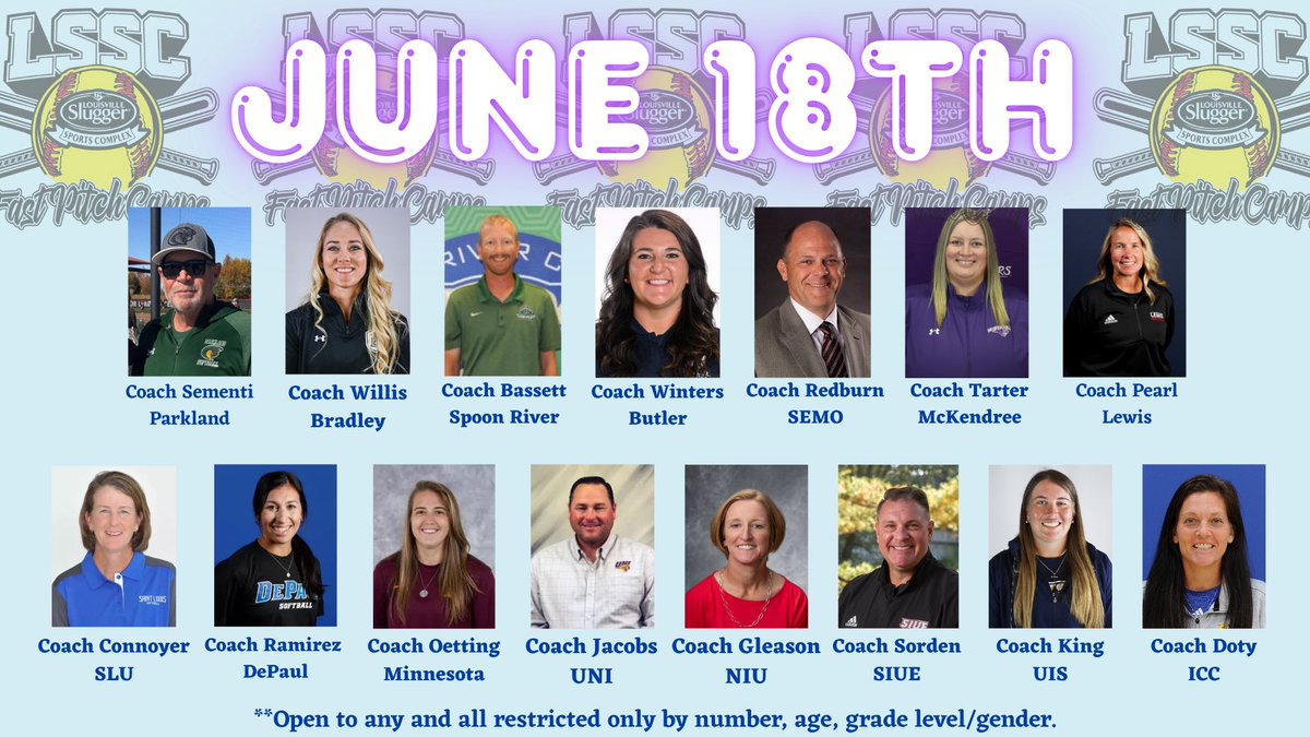 PeoriaSluggers's tweet photo. Such a GREAT LINE UP of Coaches!! Register: https://t.co/EciYgG21pO
Spots are Limited so Register TODAY! https://t.co/z58uimHVeX