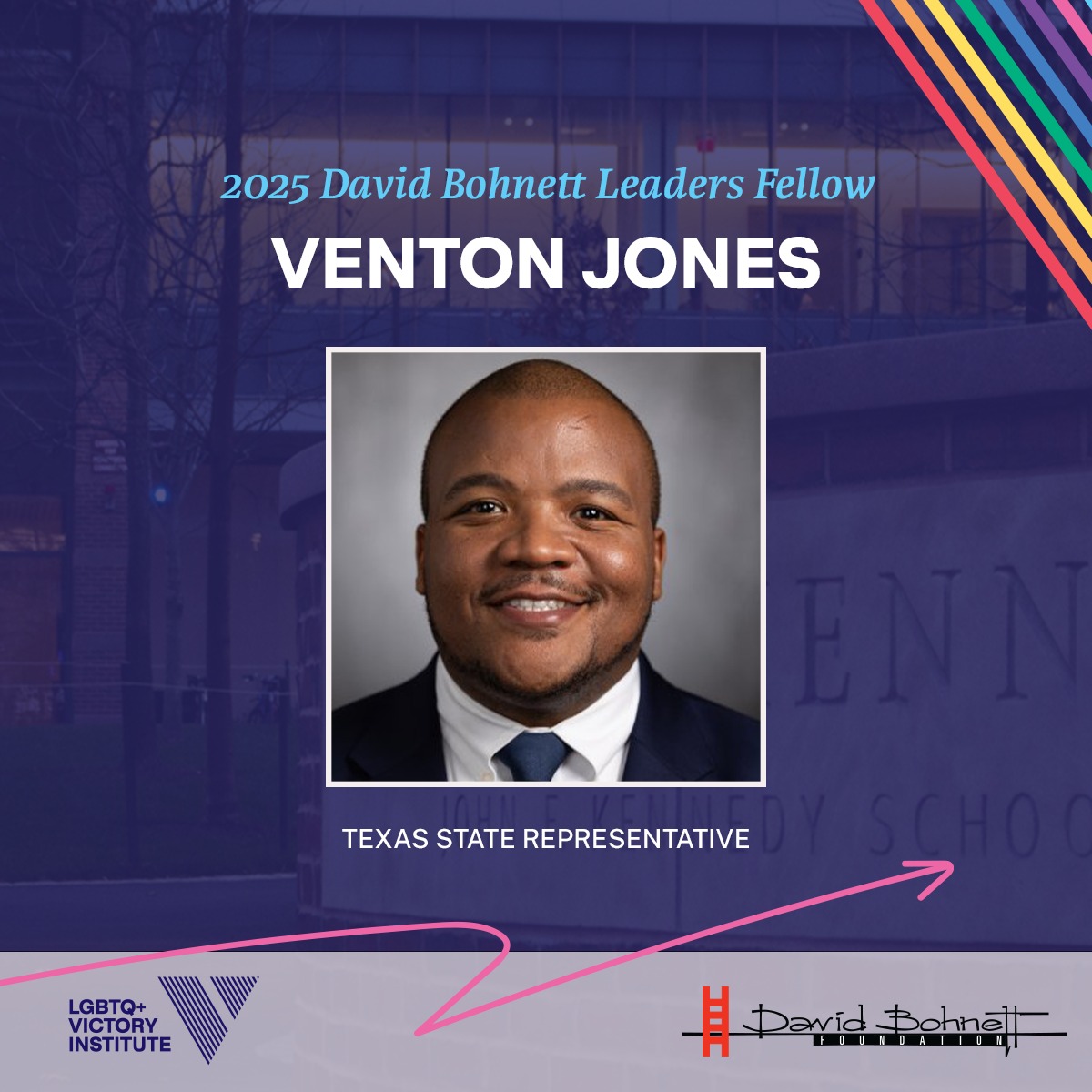 State Rep. Venton Jones (@ventonjonestx) on Twitter photo HUGE ANNOUNCEMENT!!!
I'm honored to have been selected as one of the 2025 David Bohnett Leaders Fellowship, a program of the
@LGBTQvictory Institute and the <a href="/DavidBohnettFdn/">D Bohnett Foundation</a>. This fellowship will involve a three-week Executive Education program at the Harvard Kennedy School, HUGE ANNOUNCEMENT!!!
I'm honored to have been selected as one of the 2025 David Bohnett Leaders Fellowship, a program of the
@LGBTQvictory Institute and the <a href="/DavidBohnettFdn/">D Bohnett Foundation</a>. This fellowship will involve a three-week Executive Education program at the Harvard Kennedy School,