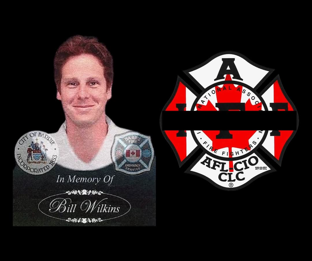 On May 27, 2002, the Wilkins family, the BPFFA, and the City of Barrie lost firefighter Bill Wilkins.  Bill died in the line-of-duty while fighting a house fire. Rest in peace, Bill.