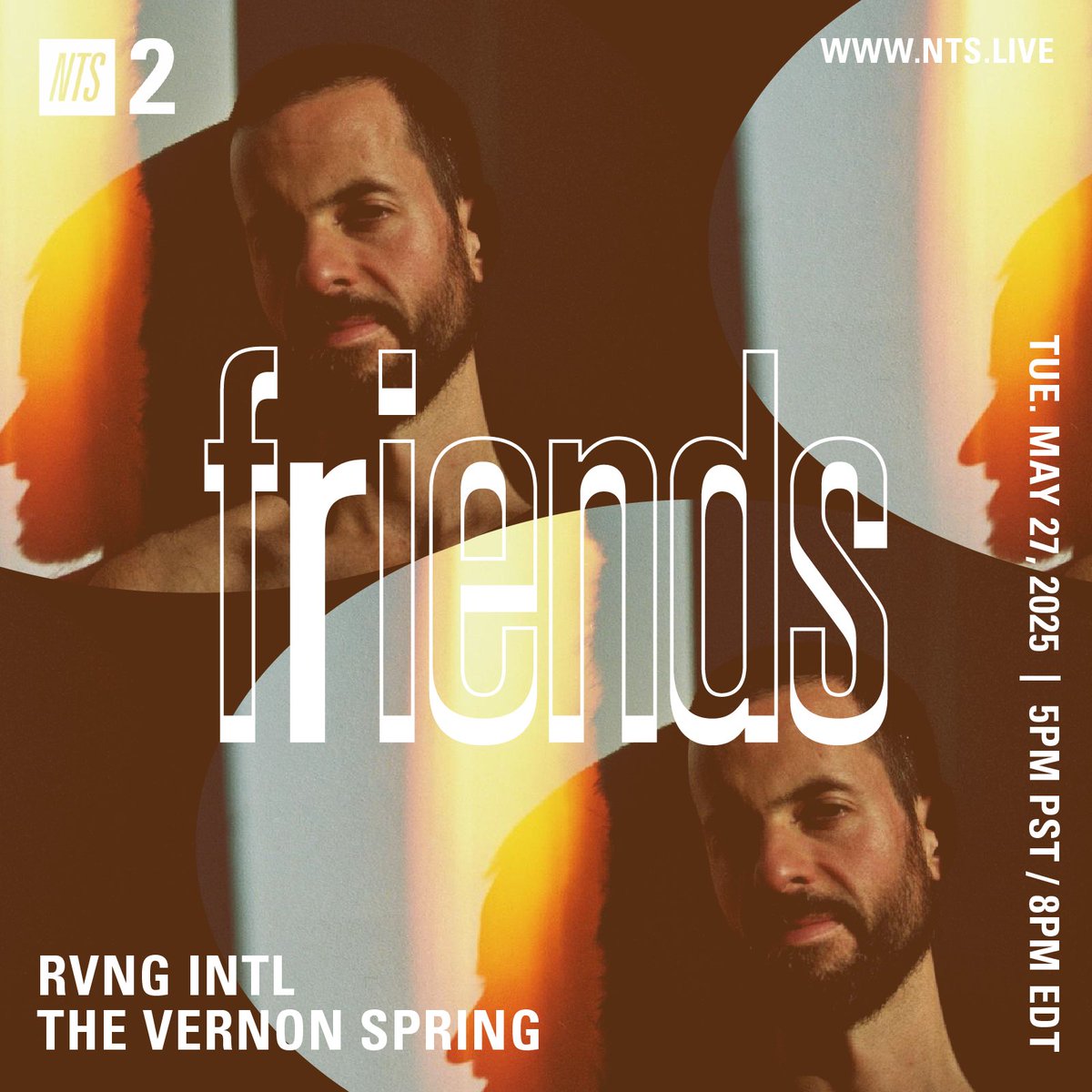 RVNG Intl. (@rvngintl) on Twitter photo tonight at 8 pm edt / 1 am bst, <a href="/TheVernonSpring/">The Vernon Spring</a> takes over rvng’s @nts_radio monthly, friends & fiends. tune in at the link below 📻👂 nts.live/shows/rvngintl tonight at 8 pm edt / 1 am bst, <a href="/TheVernonSpring/">The Vernon Spring</a> takes over rvng’s @nts_radio monthly, friends & fiends. tune in at the link below 📻👂 nts.live/shows/rvngintl
