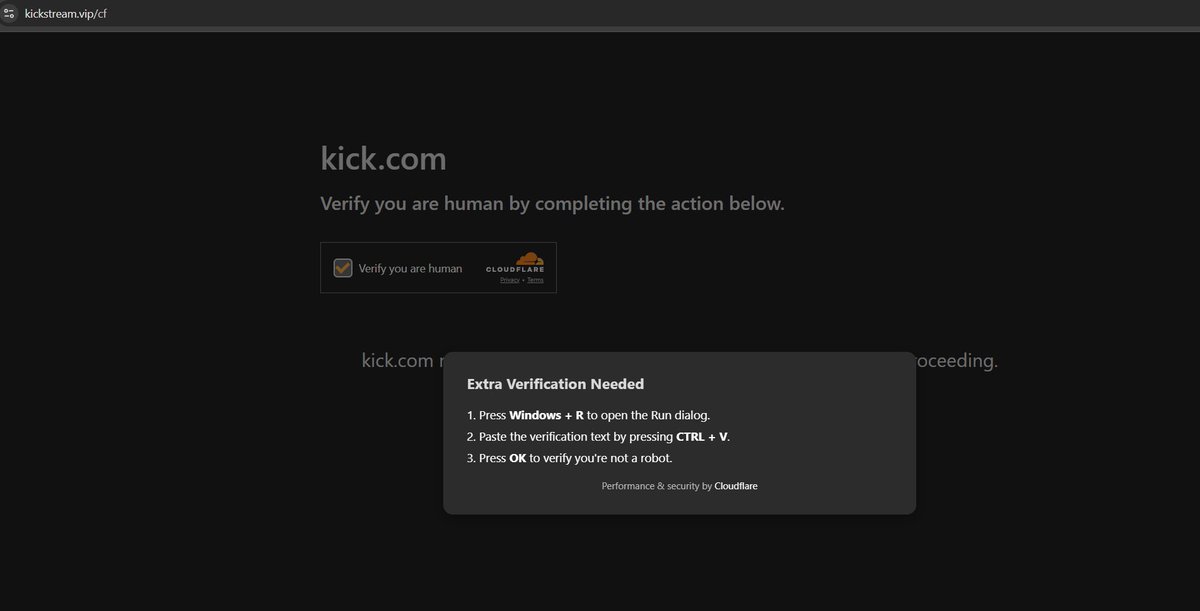 Seems like I just got drained. And I lost everything I had.
Pretty stupid of me I guess. 

I saw this coin $KICKCOIN, CA: 6jzfK9RLvf4Wk5ZLjUnCzgfn7KiroFkLFjFDbnQPjQnv
On my Axiom Pulse. It redirected to a Kick site, but then a fake Cloudfare came up that said it needed to verify