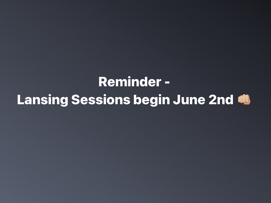Workouts begin at 4 &amp; 5:30pm 👍🏼