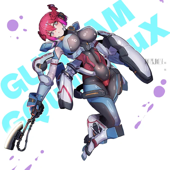 ジークアクス擬人化+マチュ #機動戦士ガンダムGQuuuuuuX  #マチュ 