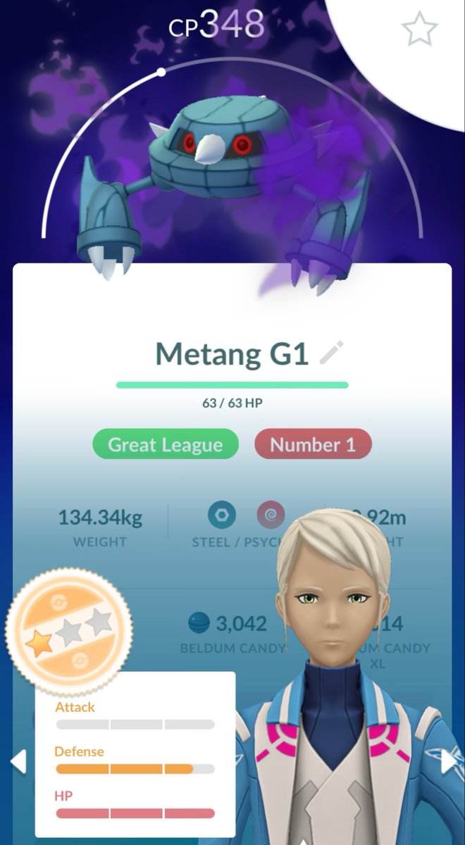 PokemonGoGaymer's tweet photo. Oh I’m SOOOOOOOO back #PokemonGo #Pokemon #PokemonGoPvP #GOBattleLeague #DelightfulDays #Metang https://t.co/fGnFIOvZSD