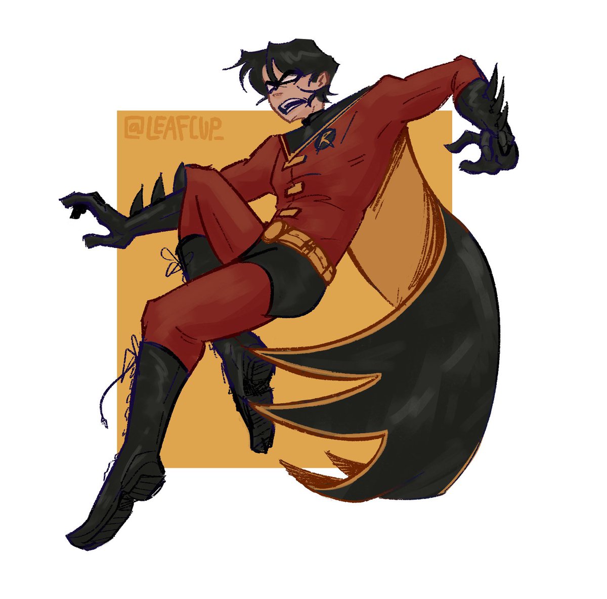 Leafcup_'s tweet photo. goated suit #timdrake #timdrakefanart https://t.co/IyzEn14TgJ