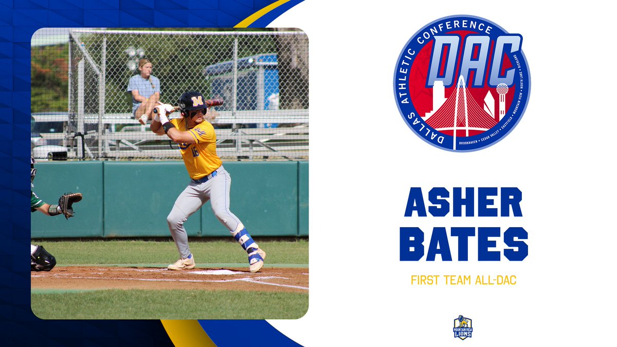 Bates First Team All-DAC, Willis Second Team

🗞️ mvclions.com/sports/bsb/202…

#AllDAC | #DACBaseball