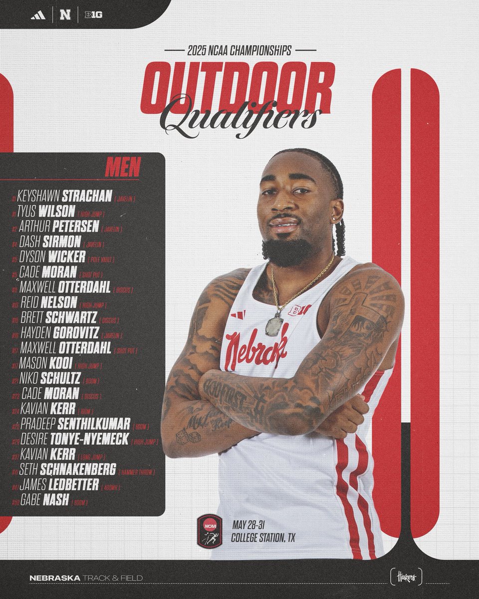 Record-setting field for the Big Red.‼️

30 women competing in the NCAA Prelims leads the NCAA as the Huskers have the most throwers (13) and jumpers (11) of any school and the most combined male and female throwers with 24. 💪