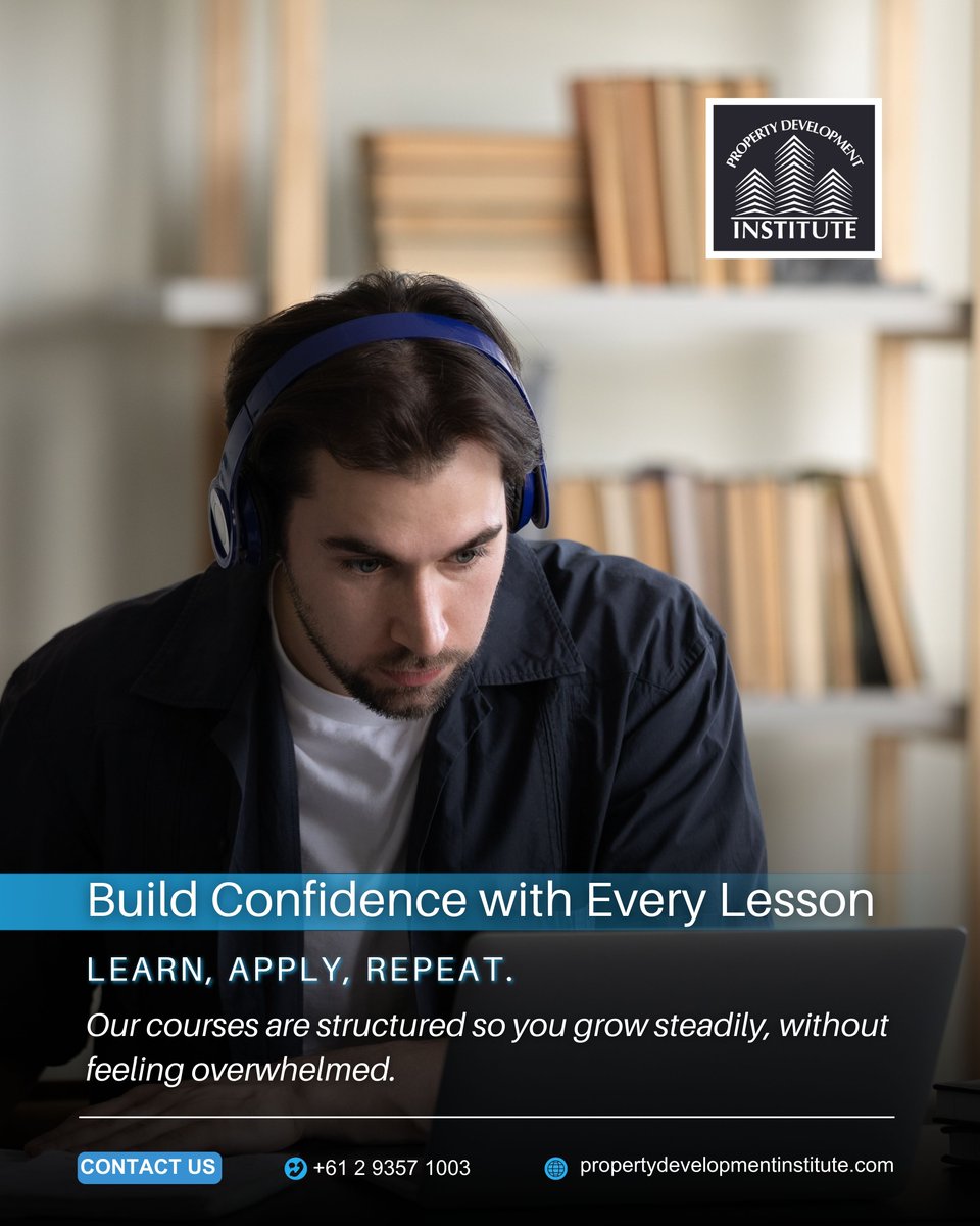 Learn_Prop_Dev's tweet image. Confidence grows through clarity and action. Learn step by step with structured training. #propertydevelopment #Australia #learntodevelop #confidencebuilder