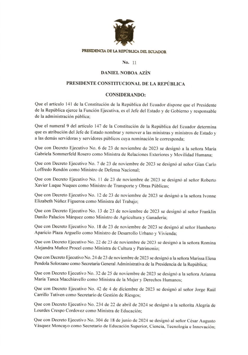 Jorge_CarrilloT's tweet photo. Gracias al Presidente @DanielNoboaOk por ratificar su confianza en este equipo.

Desde @Riesgos_Ec reafirmamos nuestro compromiso con una gestión técnica, humana y articulada al territorio.

La prevención de riesgos no es solo una política pública: es una responsabilidad de Estado.

Seguiremos protegiendo vidas y fortaleciendo al país.