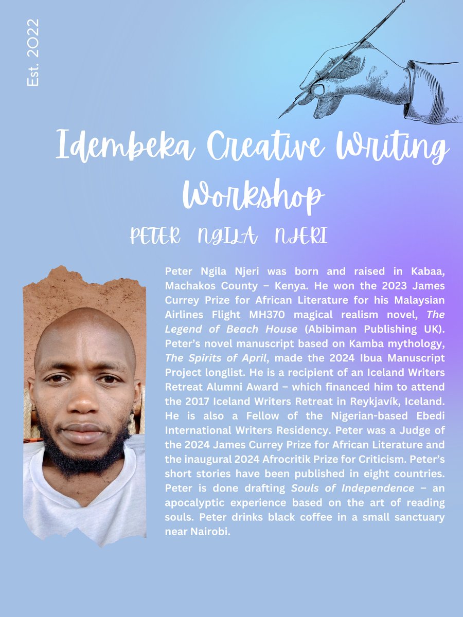 Congratulations to our <a href="/peterngilanjeri/">Peter Ngĩla Nzeli</a>, 2025 ICWW instructor, on being shortlisted for the <a href="/Iskanchipress/">Iskanchi Press & Mag 🇺🇸</a> Book Prize. 

From Idembeka to the World!

iskanchi.com/blog/announcin…