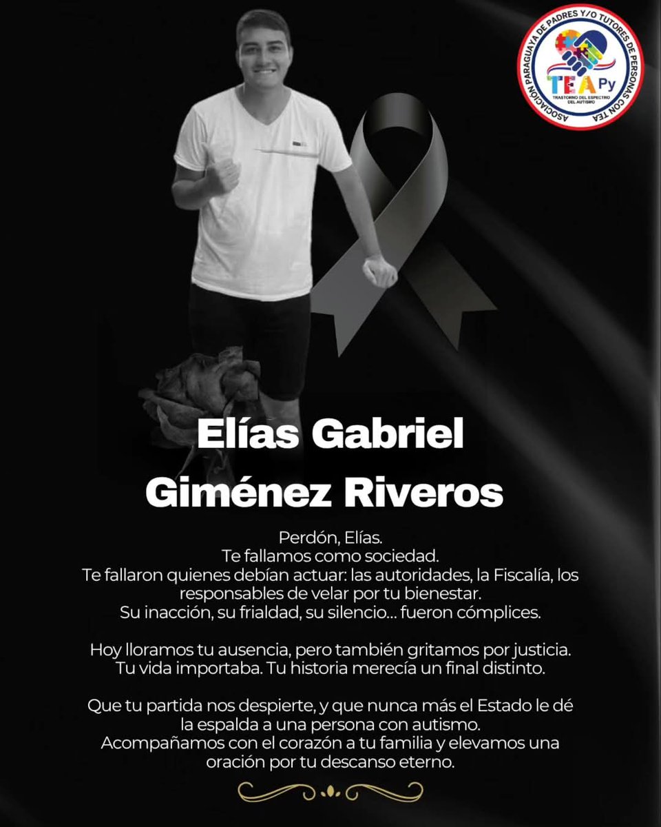 Hoy la Familia de TEA Py está de luto 💔 Justicia para Elias!