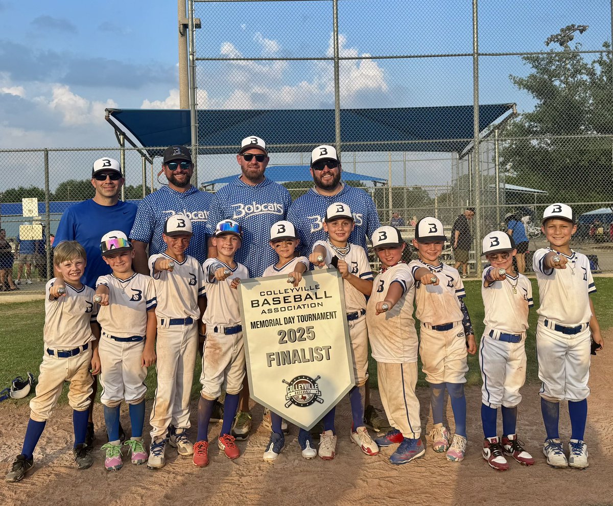 TCRYBA's tweet photo. 🥈FINALIST🥈

Congrats to 8U Bellish Adv Rec on a 2nd place finish in the Ring Bracket at the Colleyville Memorial Day All-Star Tournament! https://t.co/VUqofDD0lh
