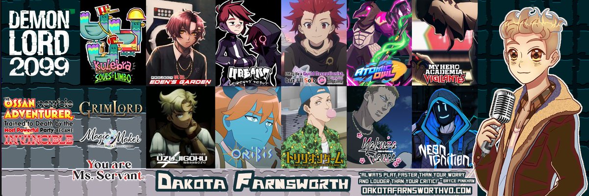🌈Dakota Farnsworth | Kai Monteago 🦋 (@tarquin_irusava) on Twitter photo 🕊🦋🔍BANNER UPDATE😈🔧⚔️
This year has been off to an INCREDIBLE start! What better way to celebrate than with a brand new banner! 🥳
Thank you SO MUCH to <a href="/MLA_Ent/">MLA Entertainment | Keiko</a> for taking the time to create it! It looks incredible!!! 🔥
#VoiceActor 🕊🦋🔍BANNER UPDATE😈🔧⚔️
This year has been off to an INCREDIBLE start! What better way to celebrate than with a brand new banner! 🥳
Thank you SO MUCH to <a href="/MLA_Ent/">MLA Entertainment | Keiko</a> for taking the time to create it! It looks incredible!!! 🔥
#VoiceActor