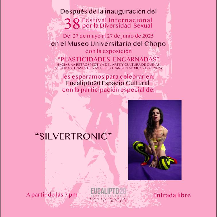 Anodis.com (@anodis) on Twitter photo Luego de la #Inauguración de la #Expo 𝑷𝒍𝒂𝒔𝒕𝒊𝒄𝒊𝒅𝒂𝒅𝒆𝒔 𝒆𝒏𝒄𝒂𝒓𝒏𝒂𝒅𝒂𝒔 en el <a href="/museodelchopo/">Museo del Chopo</a>
Disfruta del after para celebrar 38 años del <a href="/FIDSMX/">FIDS</a> en <a href="/Eucalipto_20/">Eucalipto20</a>
DJ Set Silvertronic
Jueves 29 de mayo
A partir de las 7 pm
#EntradaLibre Luego de la #Inauguración de la #Expo 𝑷𝒍𝒂𝒔𝒕𝒊𝒄𝒊𝒅𝒂𝒅𝒆𝒔 𝒆𝒏𝒄𝒂𝒓𝒏𝒂𝒅𝒂𝒔 en el <a href="/museodelchopo/">Museo del Chopo</a>
Disfruta del after para celebrar 38 años del <a href="/FIDSMX/">FIDS</a> en <a href="/Eucalipto_20/">Eucalipto20</a>
DJ Set Silvertronic
Jueves 29 de mayo
A partir de las 7 pm
#EntradaLibre