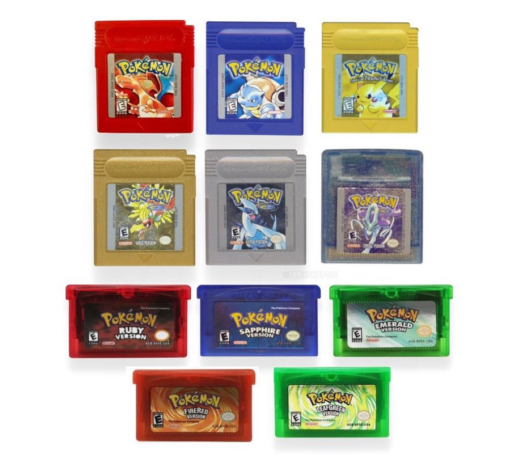 Colored Pokémon games cartridges &gt;&gt;
