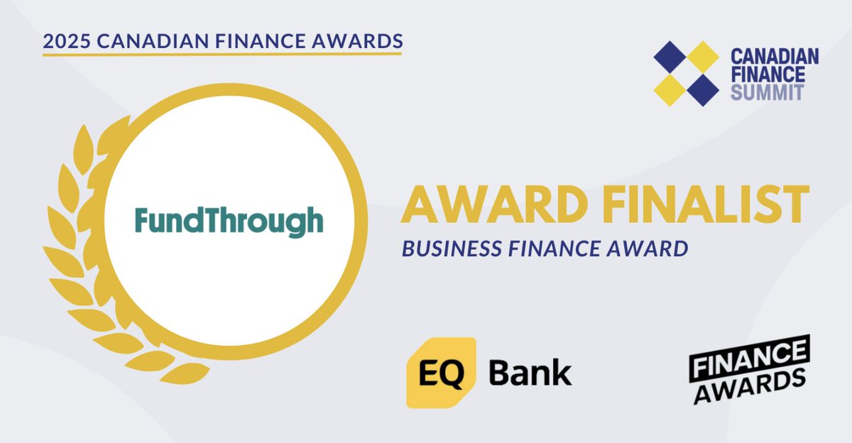 🎉 FundThrough has been named a 2025 Finance Awards finalist in the Business Finance Award category! A big thank you to <a href="/canadianlenders/">Canadian Lenders Association</a>, and congratulations to all the other finalists: linkedin.com/feed/update/ur…

#FinanceAwards2025 #BusinessFinance #Fintech  #CashFlowSimplified