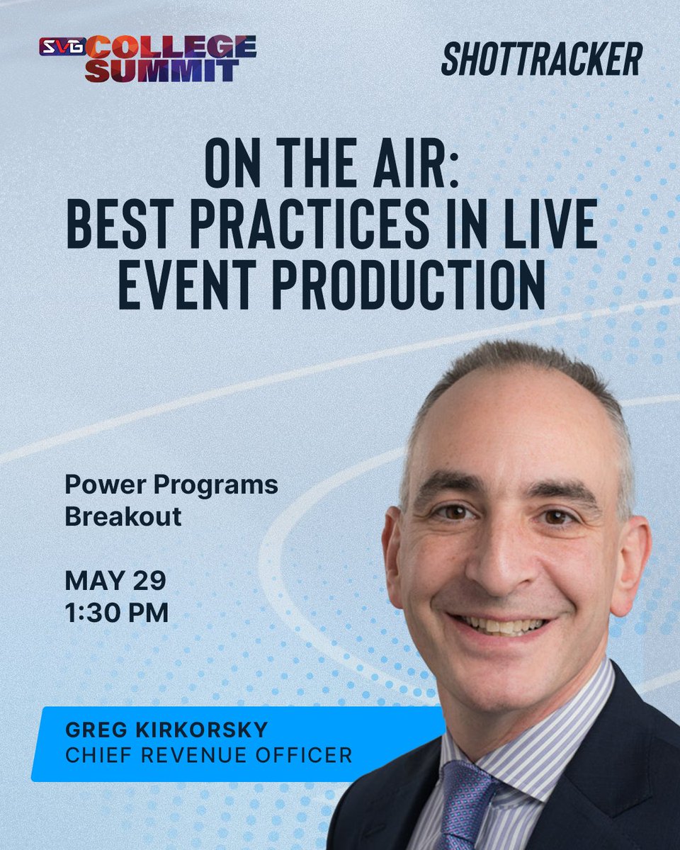 ShotTracker (@shottracker) on Twitter photo ShotTracker CRO <a href="/gkirkorsky/">Greg Kirkorsky</a> is on the mic at #SVGCollegeSummit.
May 29. ATL. Catch us and see how we’re leveling up the broadcast game.
#SportsTech #ShotTracker #SVG ShotTracker CRO <a href="/gkirkorsky/">Greg Kirkorsky</a> is on the mic at #SVGCollegeSummit.
May 29. ATL. Catch us and see how we’re leveling up the broadcast game.
#SportsTech #ShotTracker #SVG