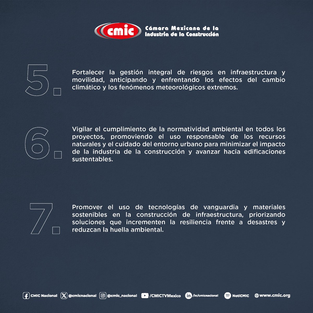 cmicnacional's tweet photo. Decálogo CMIC: Estructura Sustentable e influyente para el Desarrollo Sostenible https://t.co/62xhvkQRWP