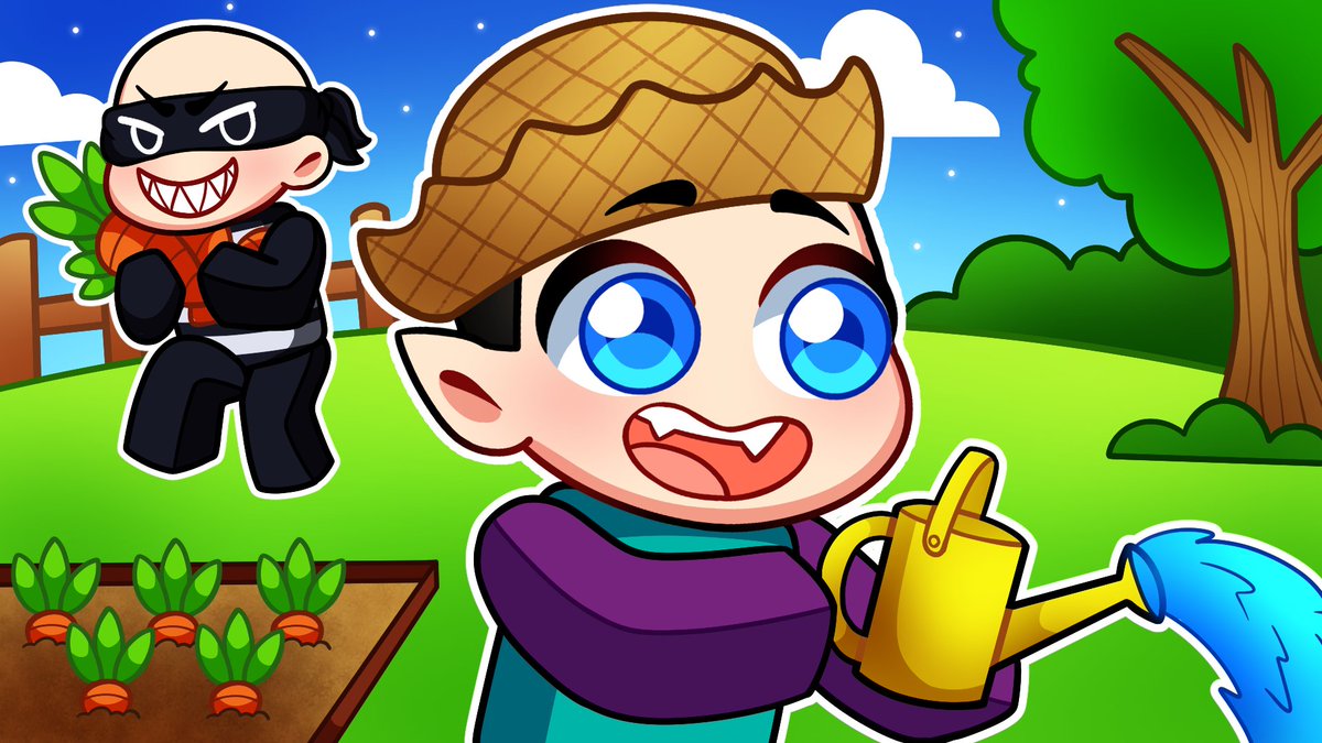 pnglife's tweet image. sketch vs final 🥕 #robloxthumbnail