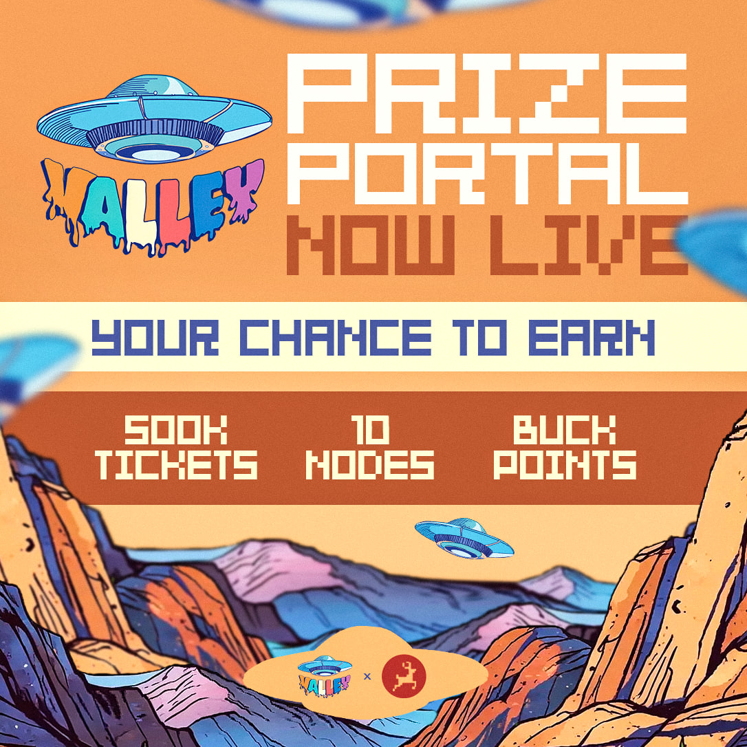 Valley - Web3 Arcade Cabinets (@valleyecosystem) on Twitter photo 🚨 NEW VALLEY REWARDS ARE LIVE 🚨
We just dropped 10 Nodes and 500,000 Tickets to our Reward Vault on <a href="/BeraBucks/">BeraBucks 🐻⛓️</a> 🦌💥
Here is how to get your share:
📝 Signup for Berabucks
🏃 Complete as many Valley quests as you can
📊 More quests completed = more rewards
🎮 PRO TIP: First 🚨 NEW VALLEY REWARDS ARE LIVE 🚨
We just dropped 10 Nodes and 500,000 Tickets to our Reward Vault on <a href="/BeraBucks/">BeraBucks 🐻⛓️</a> 🦌💥
Here is how to get your share:
📝 Signup for Berabucks
🏃 Complete as many Valley quests as you can
📊 More quests completed = more rewards
🎮 PRO TIP: First