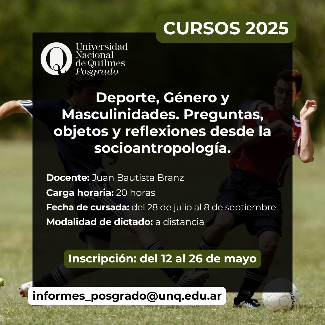Curso de posgrado sobre Deporte, Género y Masculinidades dictado por <a href="/juanbranz1/">JuanbaBranz</a> en la <a href="/UNQoficial/">Universidad Nacional de Quilmes</a> 👇🏻👇🏻👇🏻👇🏻👇🏻👇🏻👇🏻👇🏻👇🏻👇🏻👇🏻👇🏻👇🏻