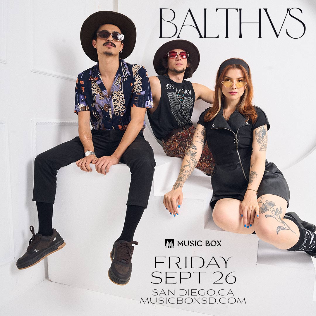 NEW SHOW! Psychedelic funk rock trio @BALTHVS comes to Music Box on September 26th! Tickets go on sale this Fri (5/30) @ 10AM. 🎟️ lnk.musicboxsd.com/092625BALTHVS