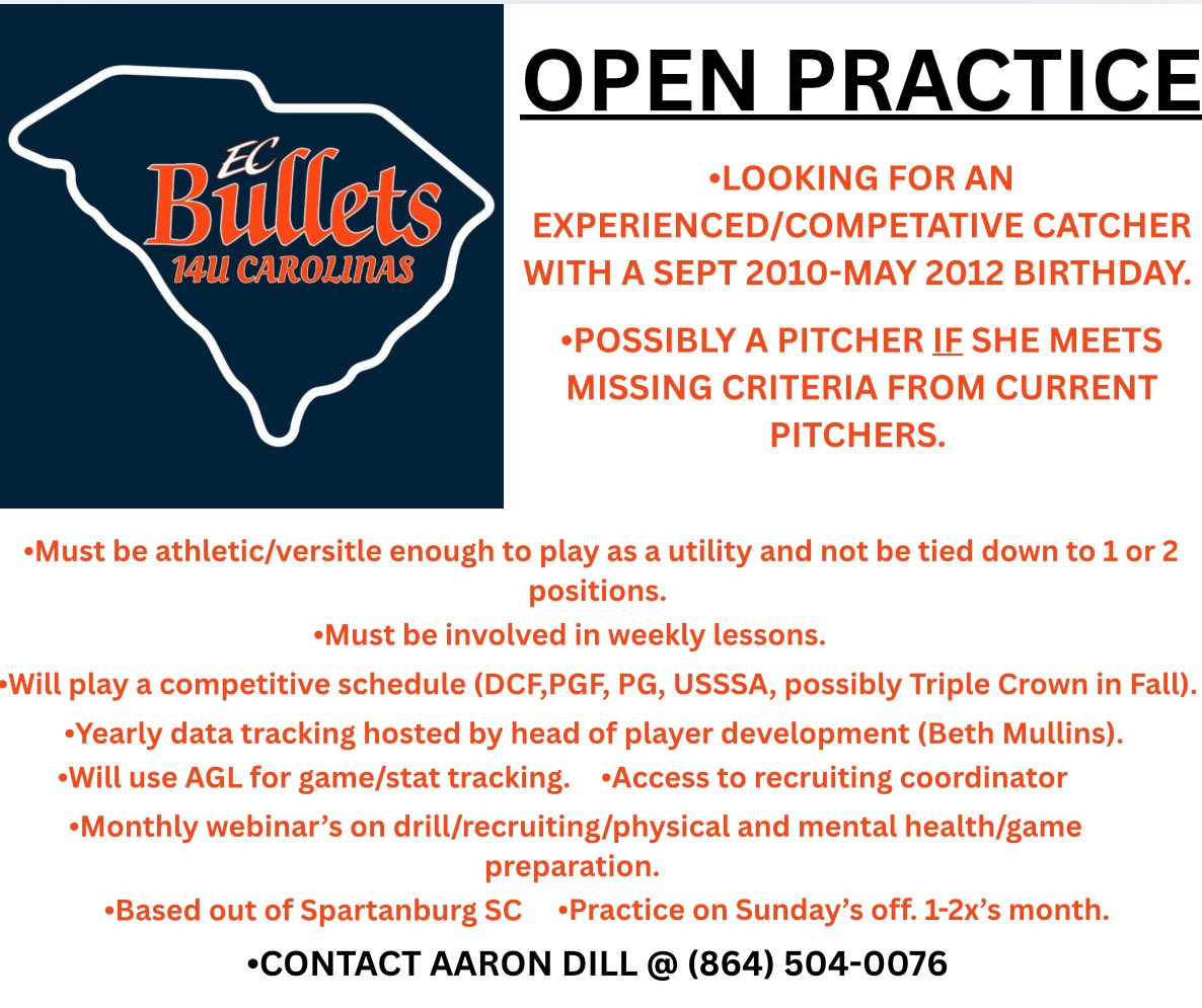 EC Bullets Carolina’s 14U (@ecbullets_sc) on Twitter photo 