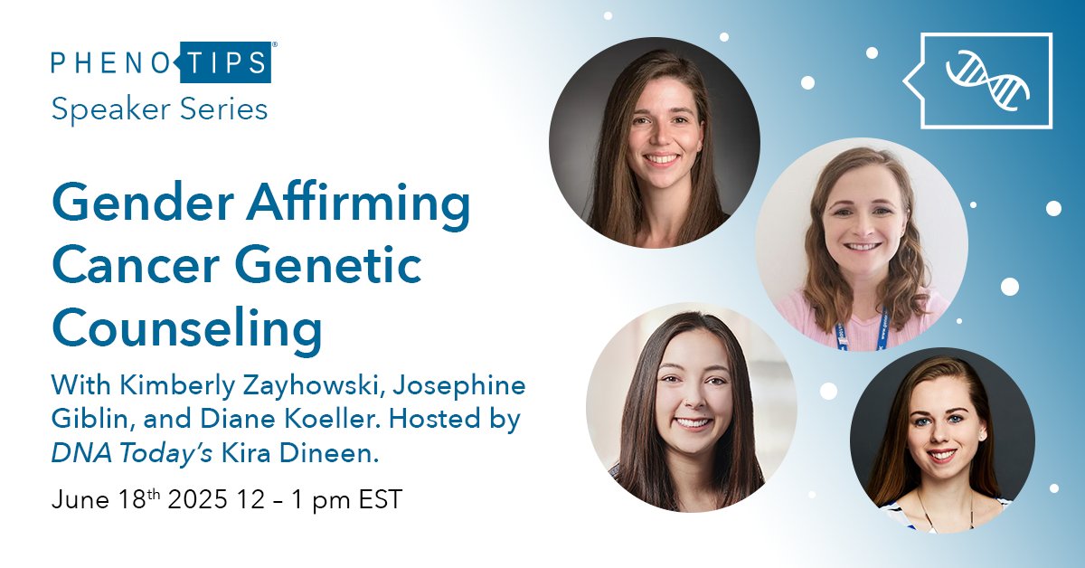 PhenoTips (@phenotips) on Twitter photo Register for our #PrideMonth #webinar!
"#GenderAffirming Cancer #GeneticCounseling" is an international panel discussion with #HereditaryCancer #GeneticCounselors and #LGBTQ+ advocates & researchers, hosted by <a href="/DNATodayPodcast/">DNA Today: A Genetics Podcast</a>'s <a href="/KiraDineen/">Kira Dineen, MS, LCGC, CG(ASCP)CM</a>. #GeneChat
🎟️:us06web.zoom.us/webinar/regist… Register for our #PrideMonth #webinar!
"#GenderAffirming Cancer #GeneticCounseling" is an international panel discussion with #HereditaryCancer #GeneticCounselors and #LGBTQ+ advocates & researchers, hosted by <a href="/DNATodayPodcast/">DNA Today: A Genetics Podcast</a>'s <a href="/KiraDineen/">Kira Dineen, MS, LCGC, CG(ASCP)CM</a>. #GeneChat
🎟️:us06web.zoom.us/webinar/regist…