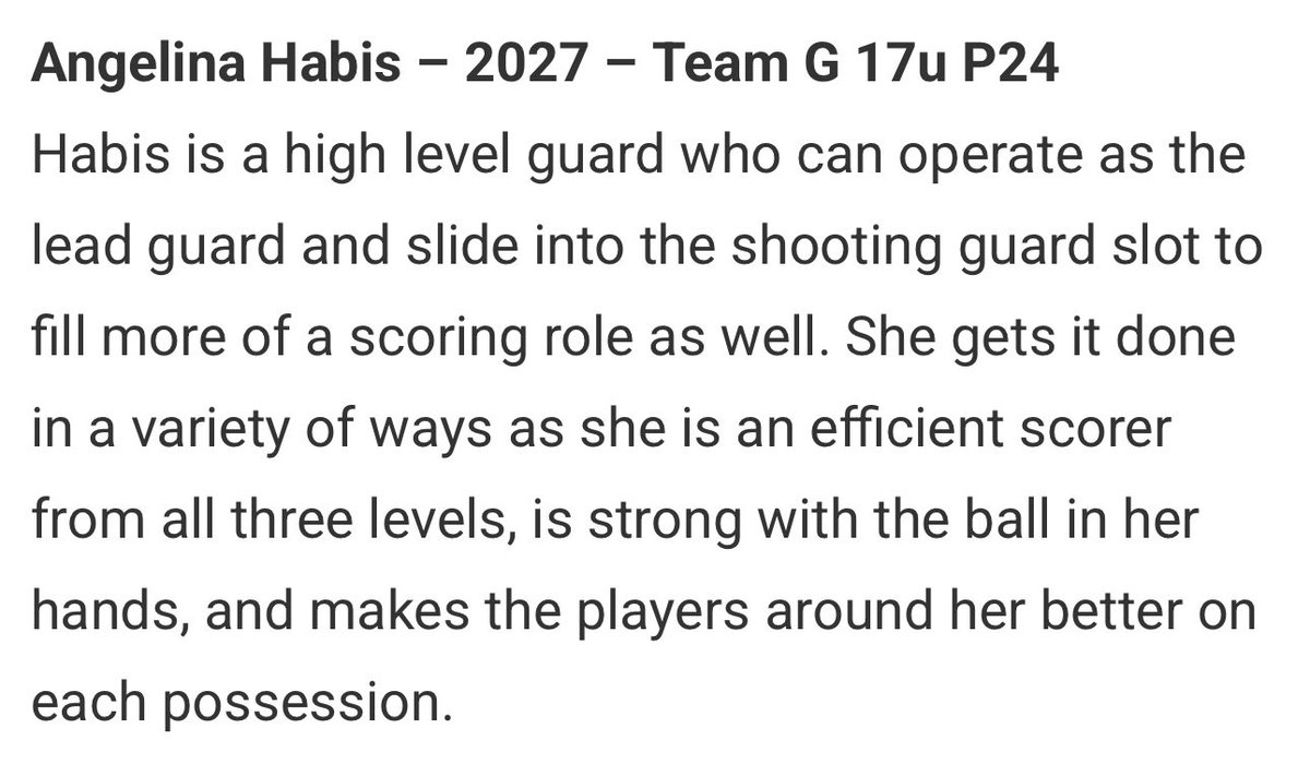 Angelina Habis (@angelinahabis27) on Twitter photo Thank you ๐ <a href="/JrAllStarBB/">Jr. All-Star Girls Basketball</a> <a href="/JrAllStarCal/">California Jr. All-Star GBB</a> <a href="/TeamG_bball/">TeamG</a> <a href="/PriceJameson1/">Jameson Price</a> Thank you ๐ <a href="/JrAllStarBB/">Jr. All-Star Girls Basketball</a> <a href="/JrAllStarCal/">California Jr. All-Star GBB</a> <a href="/TeamG_bball/">TeamG</a> <a href="/PriceJameson1/">Jameson Price</a>