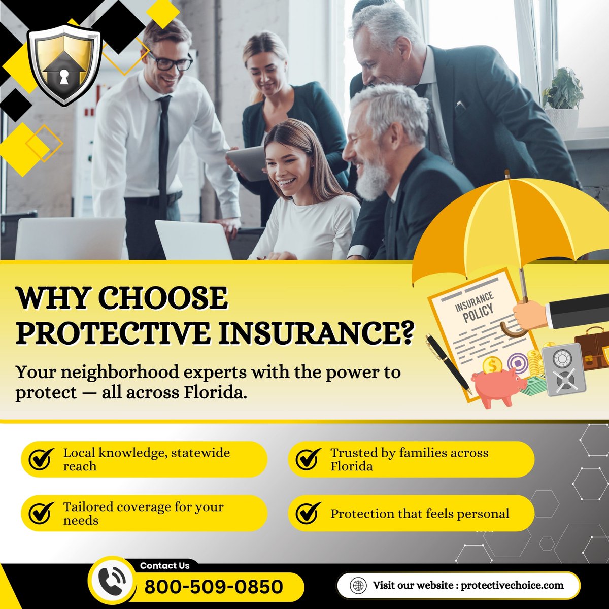 ChoosePCI's tweet image. Your neighborhood experts with the power to protect — all across Florida.

📞 Call us today: 800-509-0850
🌐 Visit us at: protectivechoice.com

#FloridaInsurance #ProtectiveChoice #InsuranceExperts #LocalProtection #PeaceOfMind #HomeAutoLifeFlood #TrustedCoverage