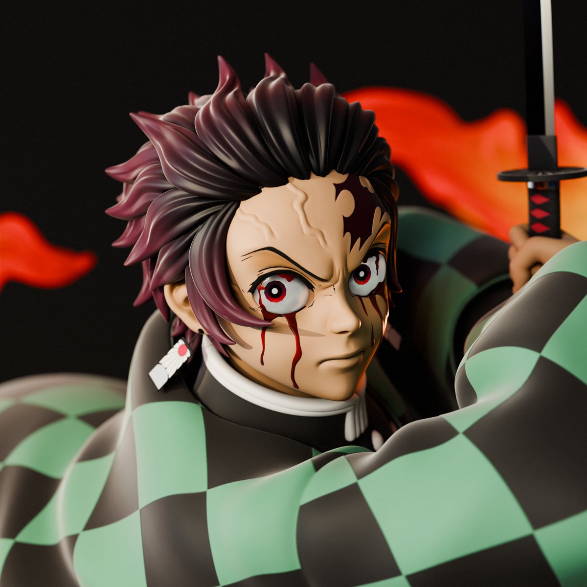 dericknrs's tweet photo. #Tanjiro Kamado from #KimetsunoYaiba.
.
#anime #zbrush #blender #3dmodeling https://t.co/PDLwMjQY0U