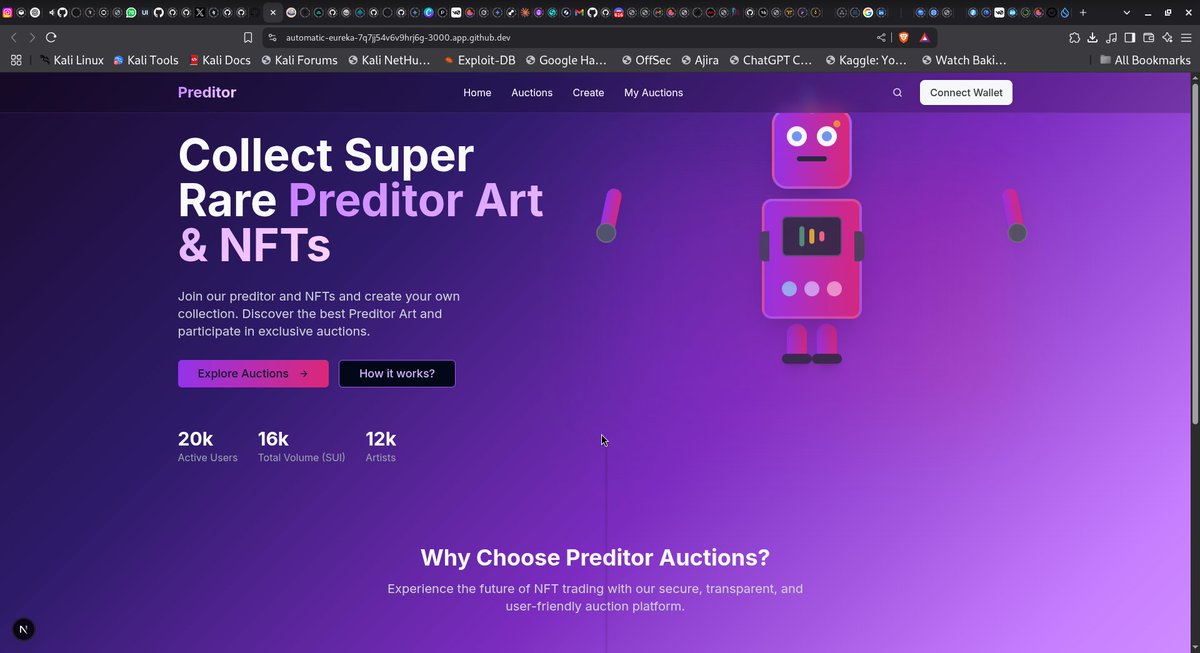 doreen Kwamboka (@doreenkwambok19) on Twitter photo Cooked an awesome frontend for yesterday's <a href="/lionprado17/">lionPrado | move.audits</a> challenge on the Predator project. Connected <a href="/SlushWallet/">Slush</a> and added a robot vibe for the coding culture. Bullish on $SUI and #JenganaSui.
<a href="/SuiMoveAfrica/">SuiNetwork Africa</a>
<a href="/SuiNetworkGhana/">Sui Community, Ghana 🇬🇭</a>
<a href="/GiveRep/">GiveRep</a> Cooked an awesome frontend for yesterday's <a href="/lionprado17/">lionPrado | move.audits</a> challenge on the Predator project. Connected <a href="/SlushWallet/">Slush</a> and added a robot vibe for the coding culture. Bullish on $SUI and #JenganaSui.
<a href="/SuiMoveAfrica/">SuiNetwork Africa</a>
<a href="/SuiNetworkGhana/">Sui Community, Ghana 🇬🇭</a>
<a href="/GiveRep/">GiveRep</a>