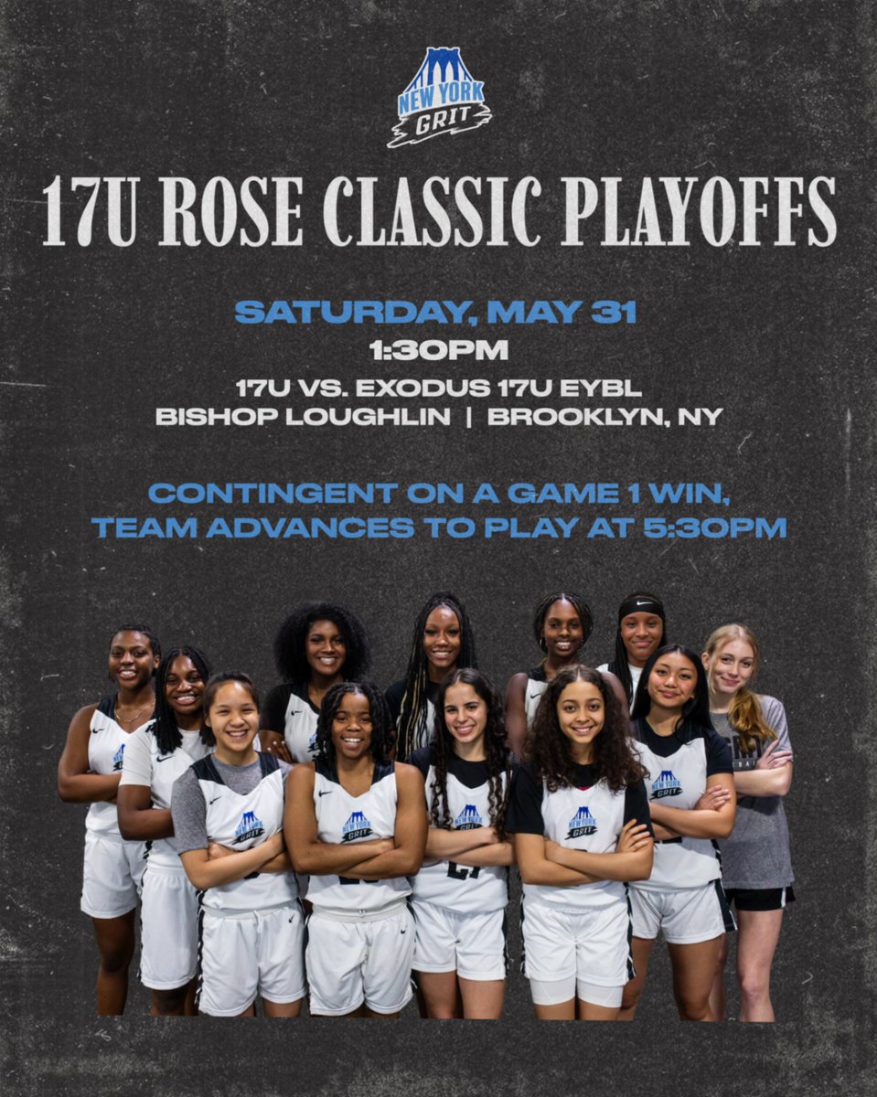 Our 17U team made the Rose Classic Playoffs! 🌹🏀 Catch us at Bishop Loughlin at 1:30PM. If we take the dub, we’re back on the court at 5:30PM. Pull up and witness the talent. Let’s get it! 🔥