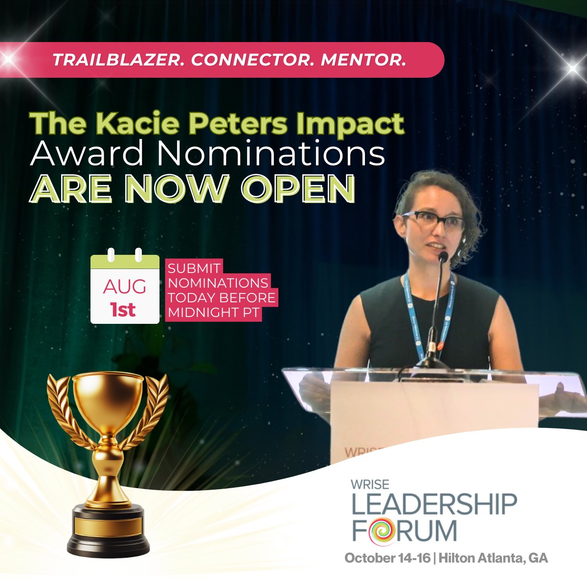 The selected awardee will be honored live at the WRISE 2025 Leadership Forum, receiving both public recognition and a physical award. 

Even better—WRISE will cover or reimburse travel and conference expenses for the recipient. 

➡️ow.ly/SgAt50VVkGg