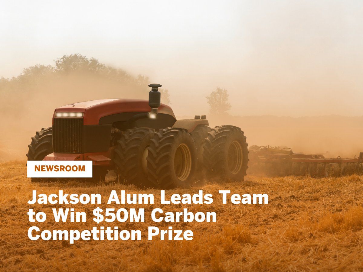Texas Global (@utexasglobal) on Twitter photo 🌾 <a href="/txgeosciences/">UT Jackson School of Geosciences</a> Alum Jake Jordan (Ph.D. ’17) led his team <a href="/mati_carbon/">Mati Carbon- Durable CO2 removal</a> to a $50M @XPRIZE win by using volcanic rock dust to pull CO₂ from the air and boost crop yields.
Their solution is transforming farming and giving the world a breath of fresh air: utx.global/4392OSj. 🌾 <a href="/txgeosciences/">UT Jackson School of Geosciences</a> Alum Jake Jordan (Ph.D. ’17) led his team <a href="/mati_carbon/">Mati Carbon- Durable CO2 removal</a> to a $50M @XPRIZE win by using volcanic rock dust to pull CO₂ from the air and boost crop yields.
Their solution is transforming farming and giving the world a breath of fresh air: utx.global/4392OSj.