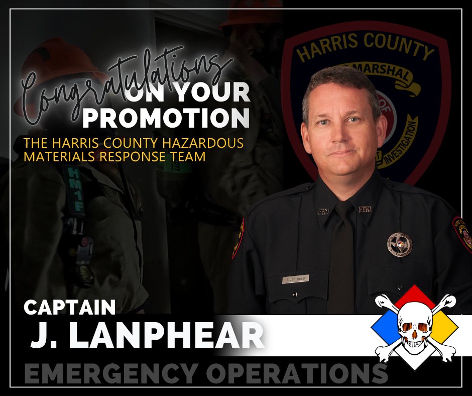 It is with great joy that we announce J. Lanphear promotion to the rank of Captain within the Emergency Operations Services of HCFMO!

Join us in congratulating Captain Lanphear on his promotion!