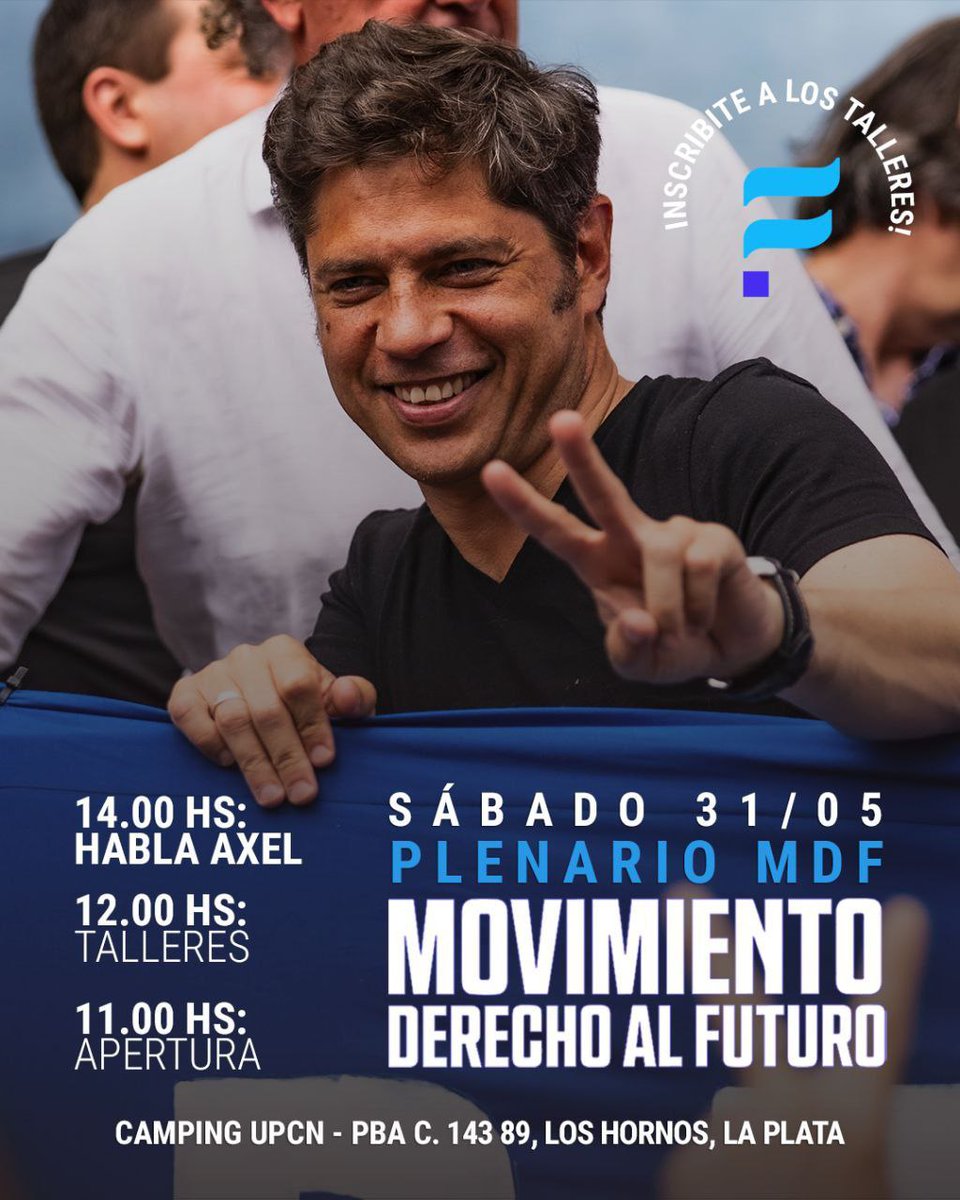¡Los esperamos este sábado en La Plata para el plenario del movimiento #DerechoAlFuturo! 👇

movimientoderechoalfuturo.com.ar