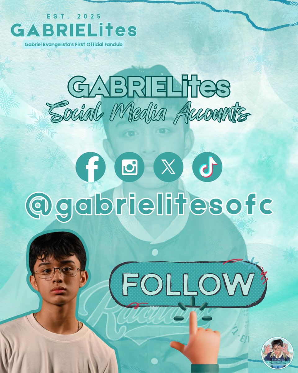 GABRIELitesOfc's tweet photo. GABRIELites &amp; GABRIEL’s Social Media Accounts ❄️

#GabrielEvangelista #GABRIELites #GabbiesForGabriel #GABRIELitesOfficial #GABRIELitesOFC https://t.co/WqbESSzFFS
