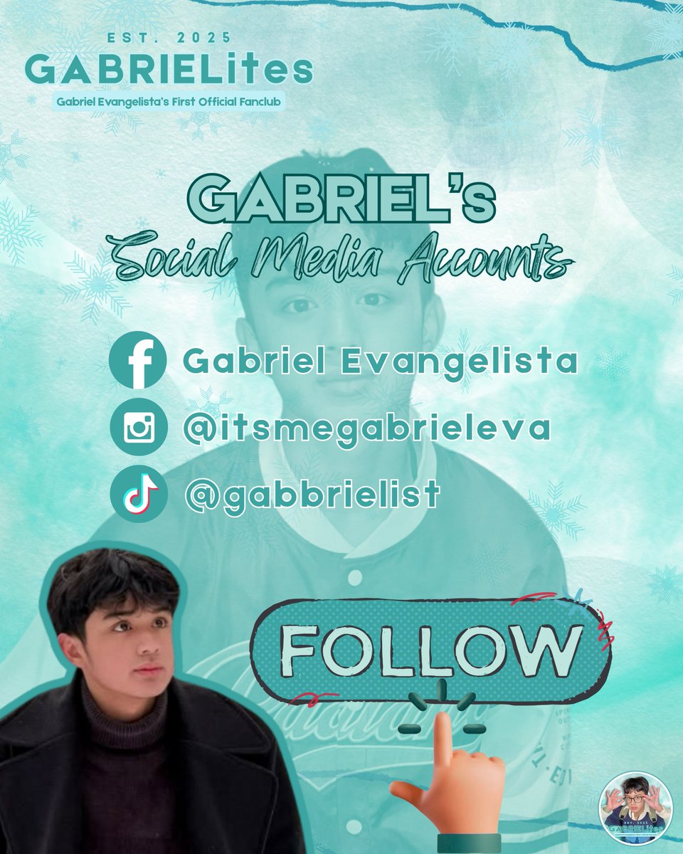 GABRIELitesOfc's tweet photo. GABRIELites &amp; GABRIEL’s Social Media Accounts ❄️

#GabrielEvangelista #GABRIELites #GabbiesForGabriel #GABRIELitesOfficial #GABRIELitesOFC https://t.co/WqbESSzFFS
