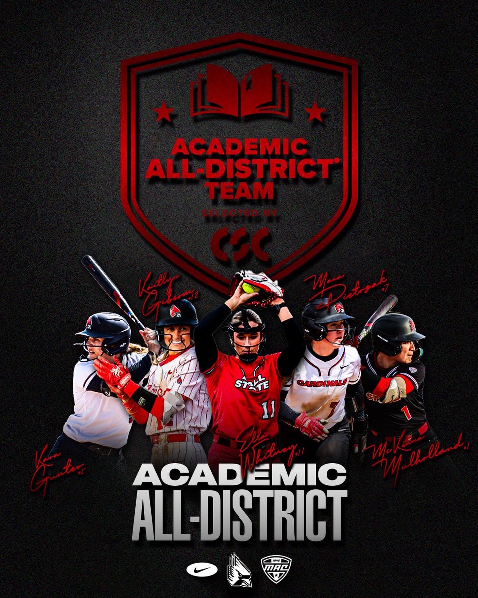Ball State Softball (@ballstatesb) on Twitter photo Getting work done both in the classroom 📚 and on the field 🥎
Congrats to our 5⃣ <a href="/CollSportsComm/">College Sports Communicators</a> Academic All-District selections!
📰: tinyurl.com/5c2wcvd7
#ChirpChirp x #WeFly x #MACtion Getting work done both in the classroom 📚 and on the field 🥎
Congrats to our 5⃣ <a href="/CollSportsComm/">College Sports Communicators</a> Academic All-District selections!
📰: tinyurl.com/5c2wcvd7
#ChirpChirp x #WeFly x #MACtion