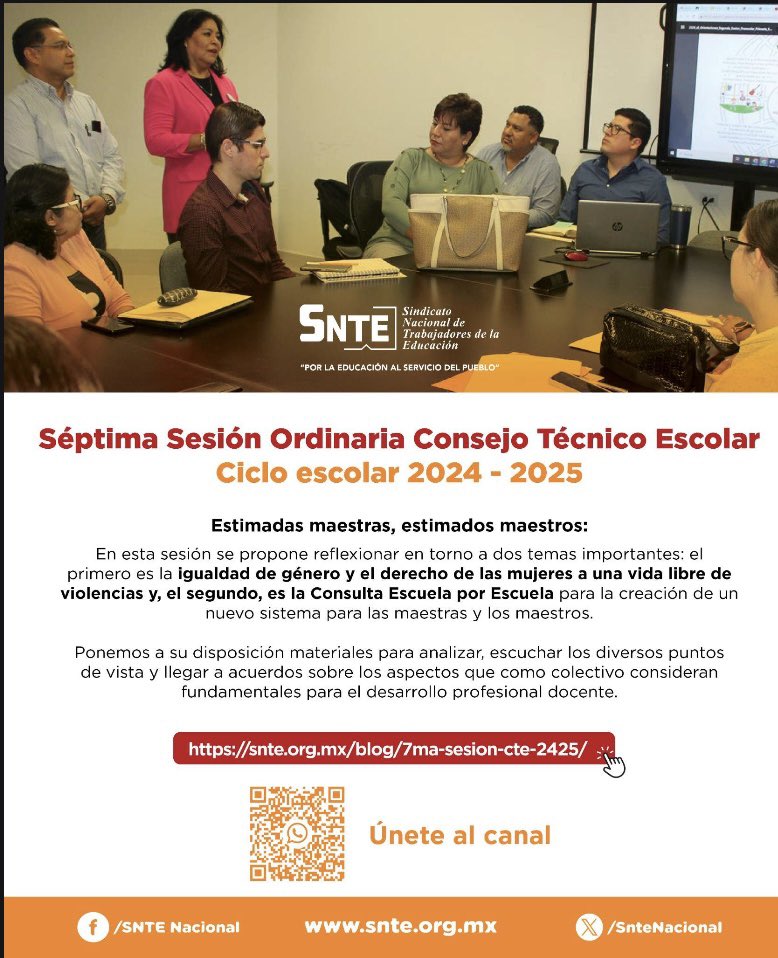 📢 ¡Aviso importante!

👩🏻‍🏫👨🏻‍🏫Para la Séptima Sesión Ordinaria del Consejo Técnico Escolar 2024-2025, ponemos a tu disposición materiales sobre temas relevantes. 📚
Consulta la información. 👇🏼

bit.ly/3SJtkMd