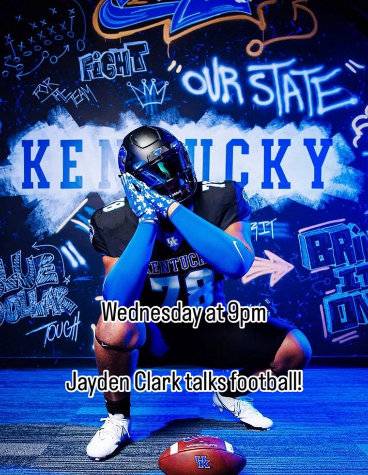 We ready for football in #Kentucky  we got <a href="/ClarkJayden78/">Jayden Clark</a>  joining Wednesday at 9pm
#KentuckyFootball #Football #CoachMarkStoops #JaydenClark #KSR #Podcast