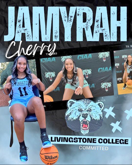 Jamyrah Cherry 5'11" wing (GPA 3.7)  from Winston Salem Christian School,  NC has committed to Livingstone College