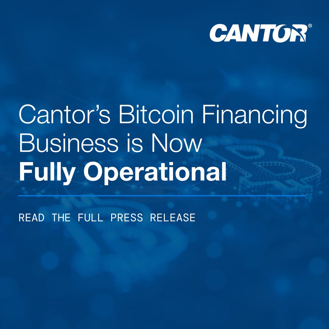 Official_Cantor's tweet image. This month, we completed our first Bitcoin-backed financing transactions. Institutional investors who hold Bitcoin can now tap into Cantor’s 80+ years of global finance expertise and deep commitment to digital assets. Read more: businesswire.com/news/home/2025…