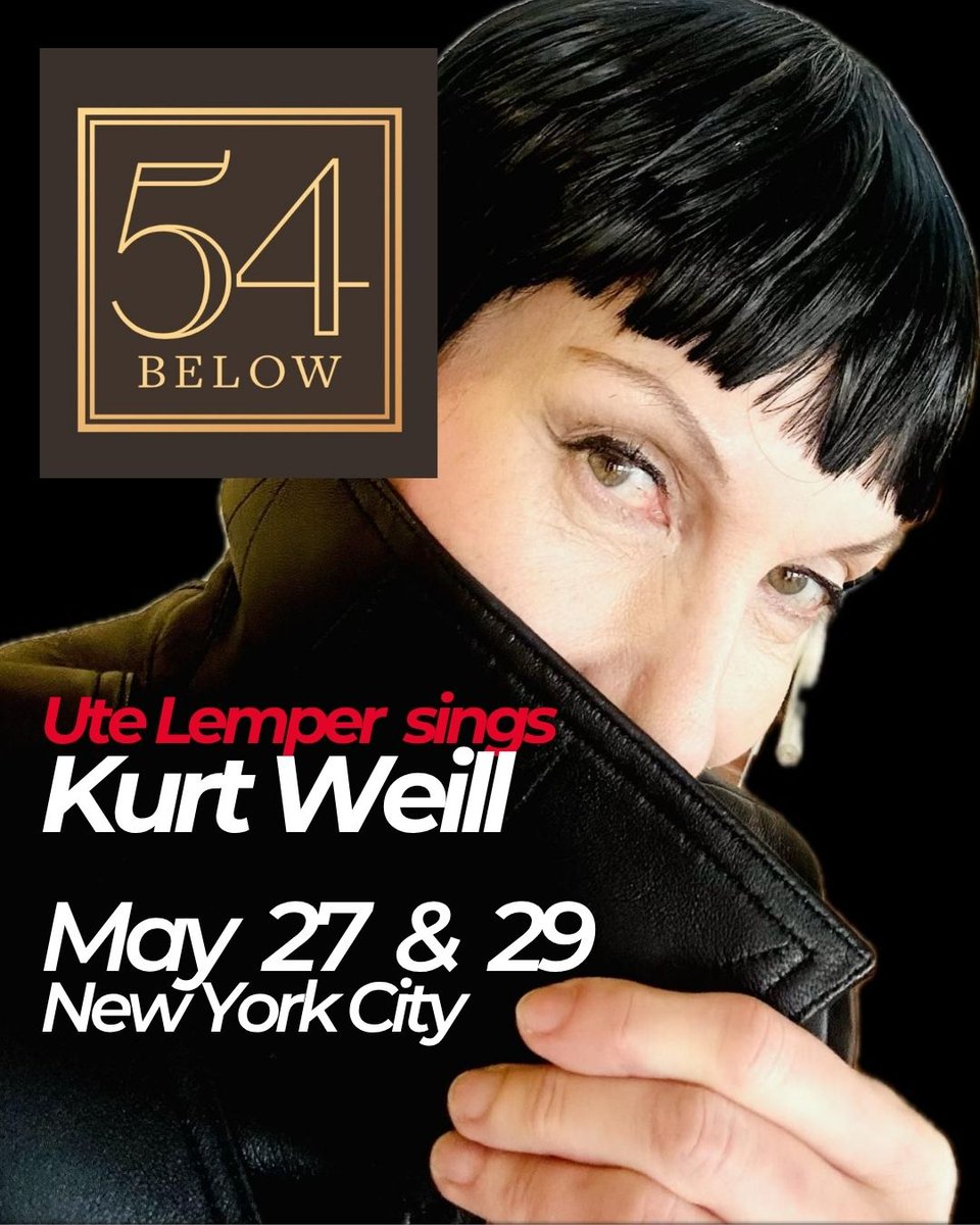 My favorite club off Broadway!!

Come celebrate the 125th birthday of Kurt Weill with me with a rainbow of songs from Weimar Berlin, France and the American period 

#UteLemper #PirateJenny #OutNow #KurtWeill #Brecht #CabaretReimagined  
<a href="/54Below/">54 Below</a>