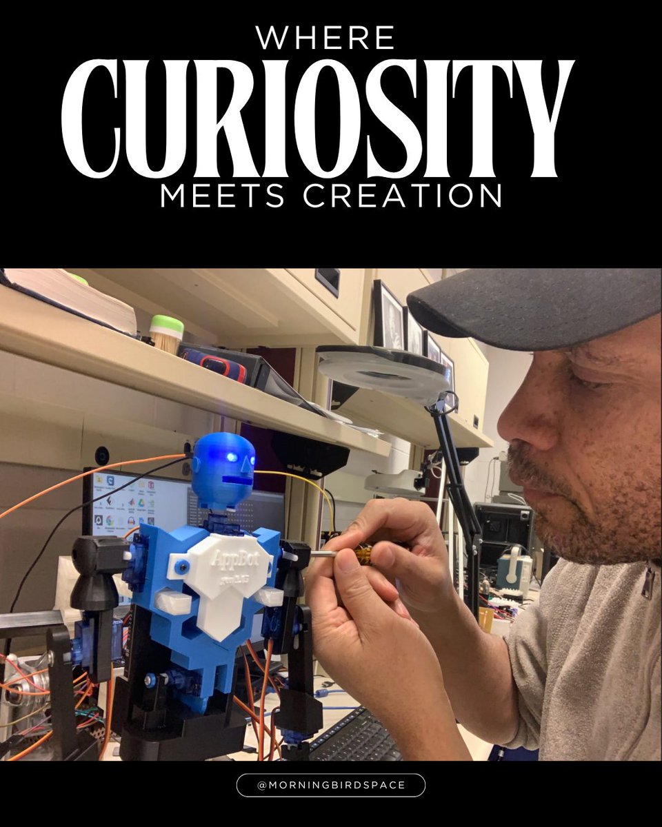 MorningbirdSC's tweet photo. Star Trek sparked a dream to become a scientist.
Now we’re giving that spark to students — with AppBot.
A 3D-printable robot that lets them build, code, and create Make STEM fun again. → https://t.co/ZVI63D1bD7
#AppBot #STEMForAll #MorningbirdSpace #EdTech #STEMEducation https://t.co/UGgED93OXE