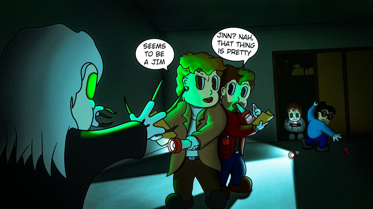 LOSTfiremate's tweet photo. Knight an a couple of his friends went ghost hunting one time !

#art #2d #cartoon #digitalart #DigitalArtist #drawing https://t.co/TU8fdOzNlr