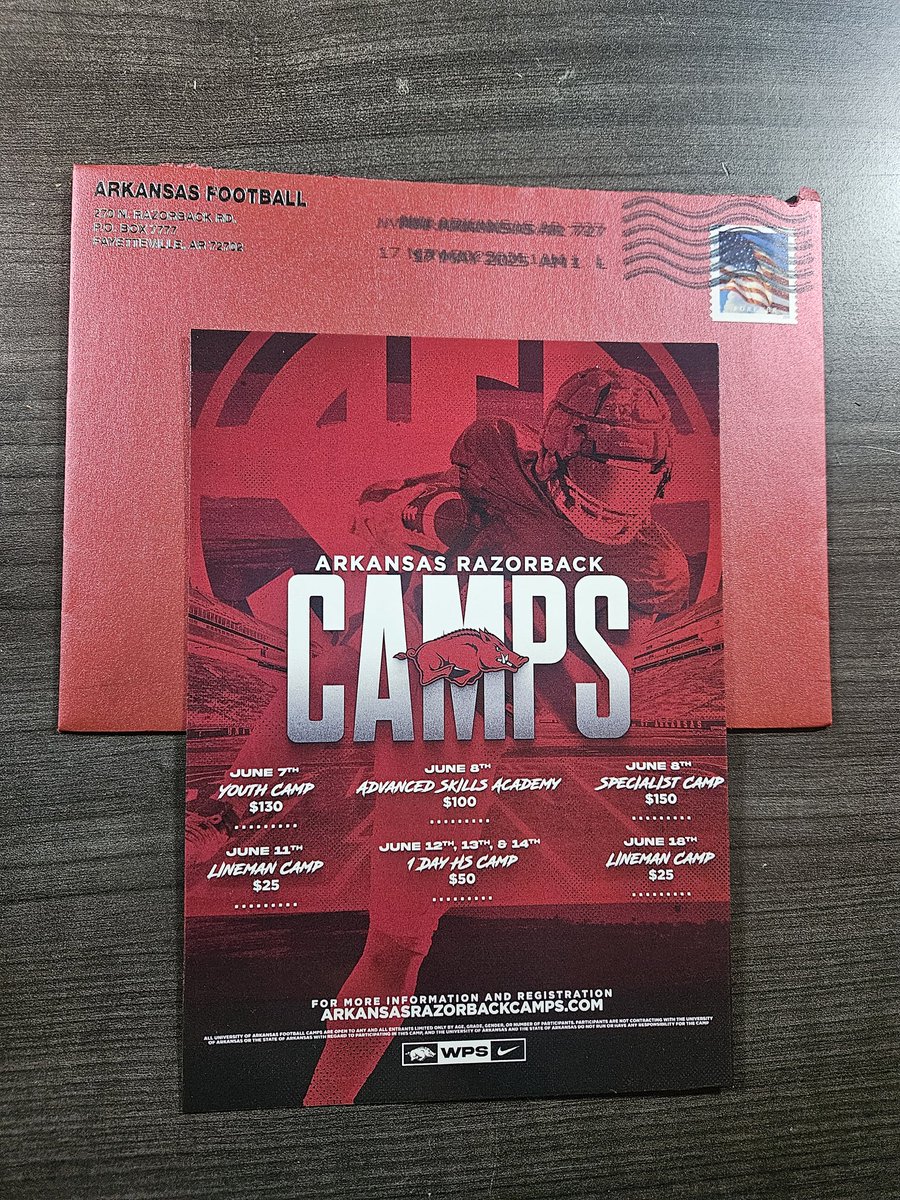 Alex Houk (@alex_houk) on Twitter photo Thank you for the camp invite!
<a href="/RazorbackFB/">Arkansas Razorback Football</a> <a href="/CoachSamPittman/">Coach Sam Pittman</a> <a href="/CoachBPetrino/">Bobby Petrino</a> <a href="/CoachMTurner/">Coach Morgan Turner</a> <a href="/coachbernard10/">Robert Bernard</a> <a href="/FV_athletics1/">Fairview High School Athletics</a> Thank you for the camp invite!
<a href="/RazorbackFB/">Arkansas Razorback Football</a> <a href="/CoachSamPittman/">Coach Sam Pittman</a> <a href="/CoachBPetrino/">Bobby Petrino</a> <a href="/CoachMTurner/">Coach Morgan Turner</a> <a href="/coachbernard10/">Robert Bernard</a> <a href="/FV_athletics1/">Fairview High School Athletics</a>